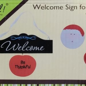 Welcome Sign for Every Season - set of 4 reversible pieces